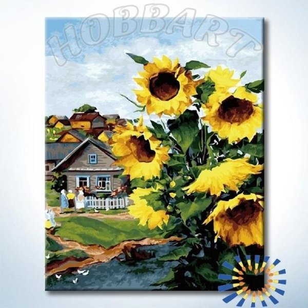 Картины акриловыми красками деревня