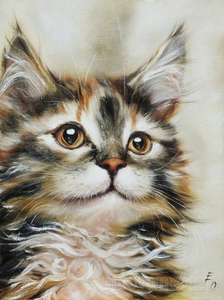 Котенок живопись