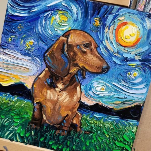 Такса в живописи