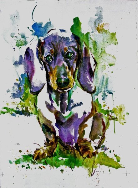 Алмазная живопись такса