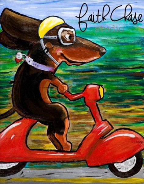 Милый плакат с таксой