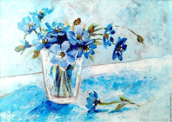 Незабудки акрилом