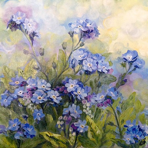 Незабудки живопись Импрессионисты