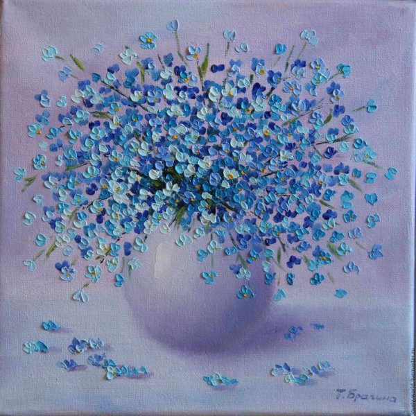 Незабудки акрилом