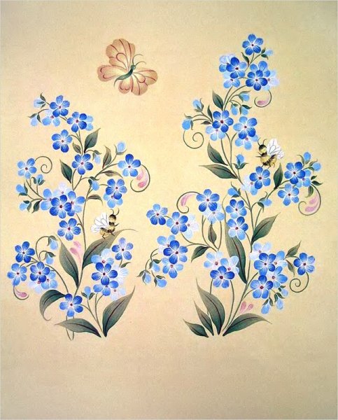 Роспись цветы