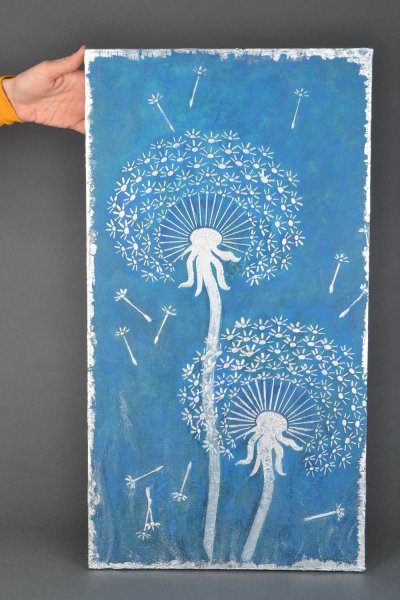 Одуванчики акрилом