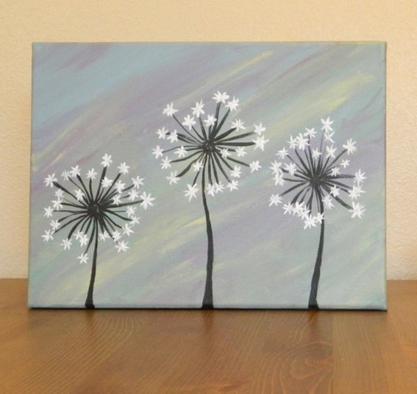 Одуванчик картина объемная