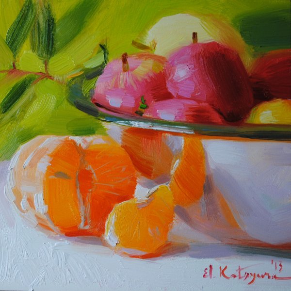 Елена Кацура живопись фрукты