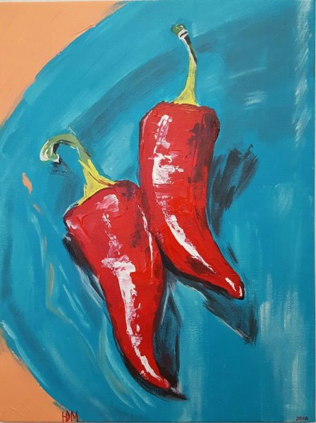 Этюды овощей и фруктов гуашью