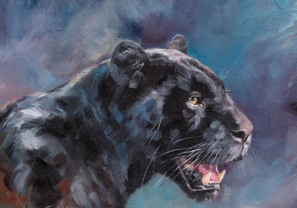 Пантера маслом