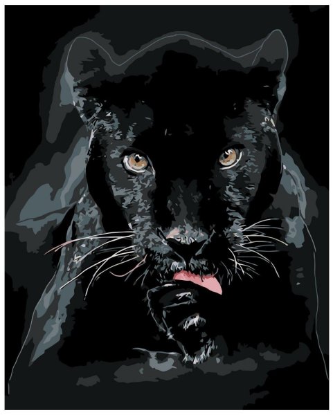 Картина по номерам черная пантера