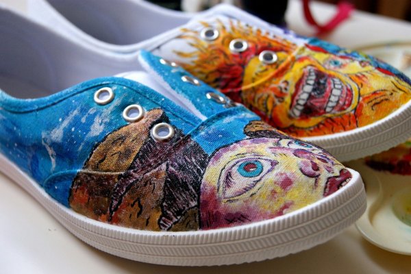 Тапки акриловые краски