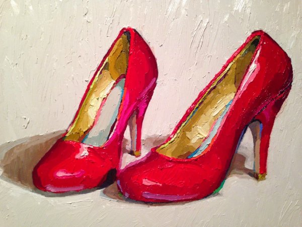 Обувь акварелью живопись