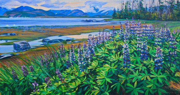 Правополушарное рисование люпины