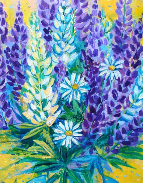 Люпин рисунок