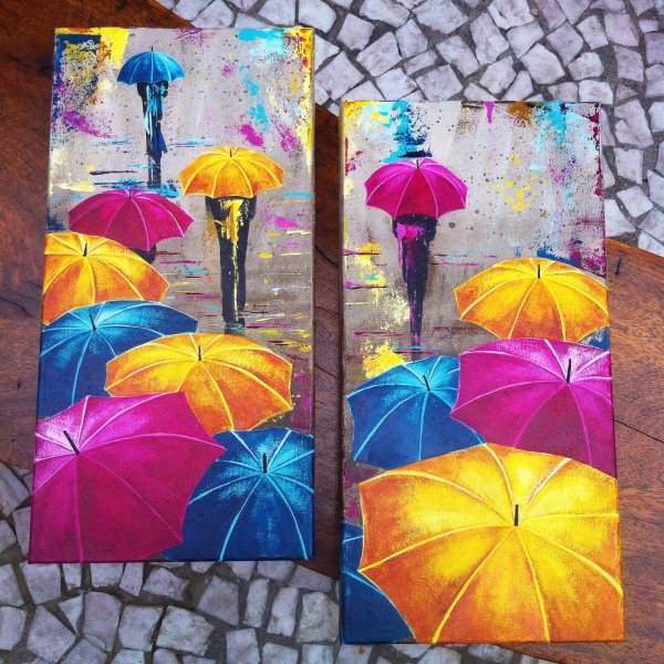 Картины с зонтом