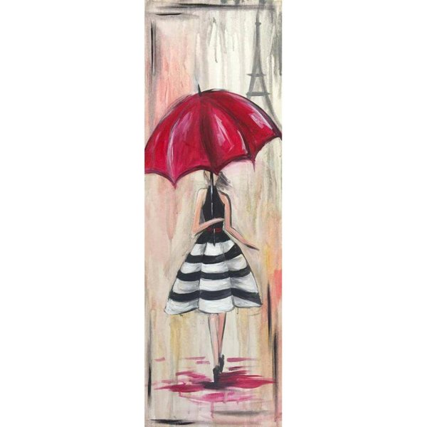 Картина зонтики акрилом на холсте