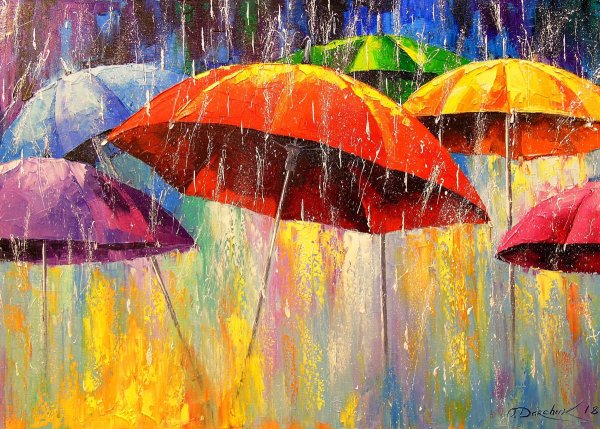 Картина зонтики