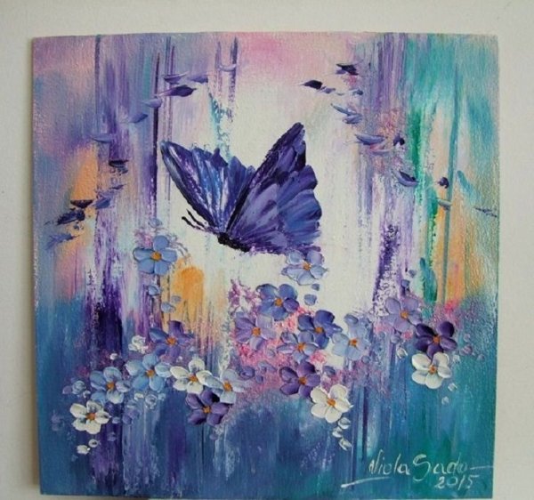 Интерьерная живопись бабочка
