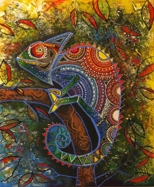 Хамелеон точечная техника