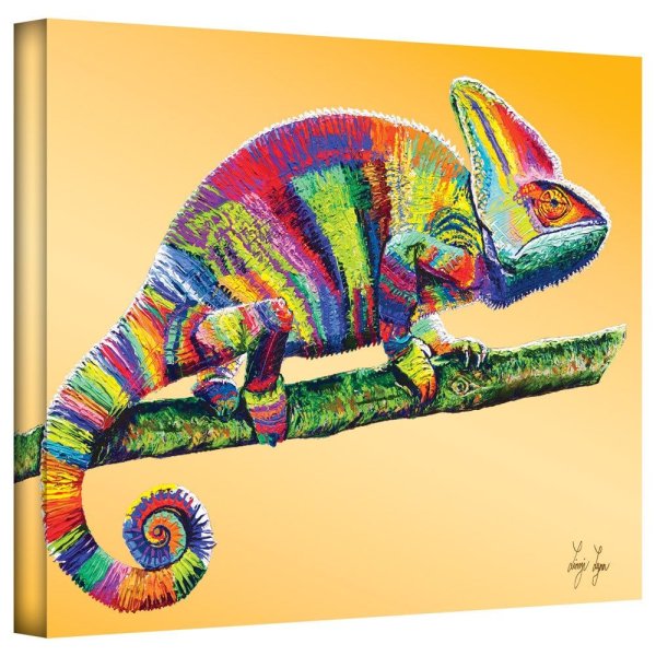 Хамелеон картина акрилом
