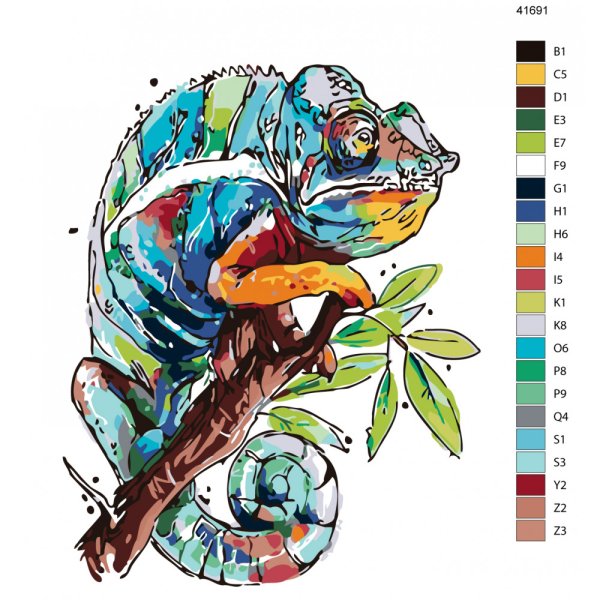 Хамелеон акрилом