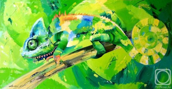 Масляная живопись хамелеон