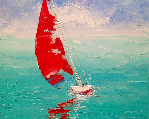 Картина Парус в море акрил