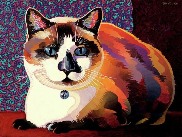 Кошки в современной живописи