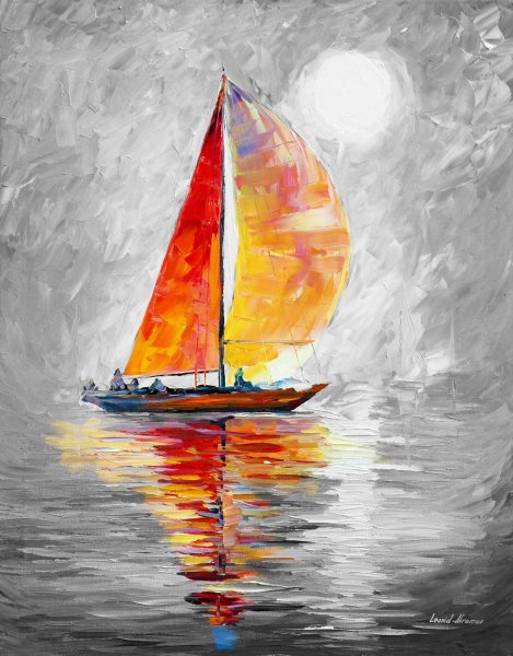 Леонид Афремов картины парусник