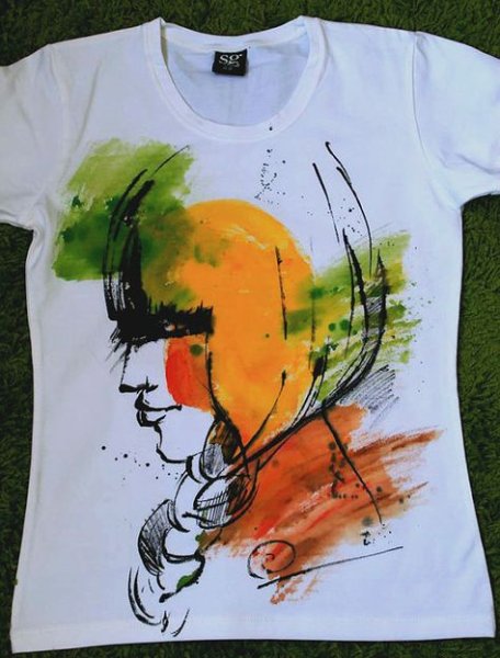 Роспись футболок акрилом