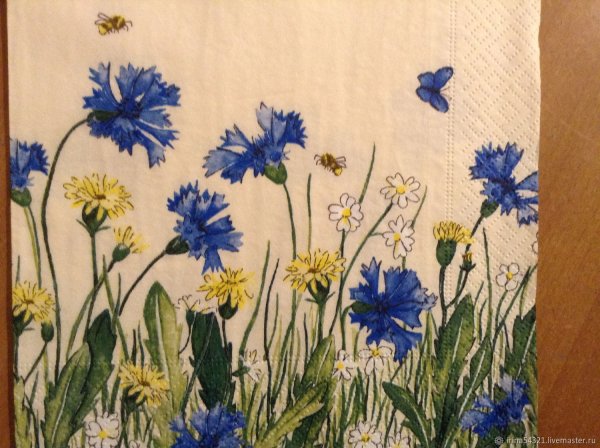 Васильки на стене