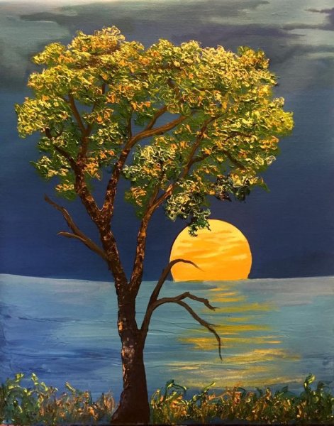 Дерево акрилом