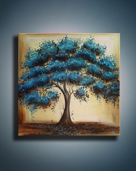 Дерево маслом на холсте
