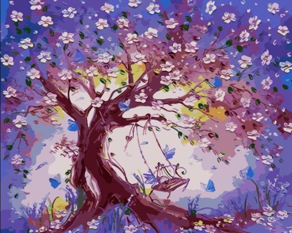 Цветущие деревья сказочные