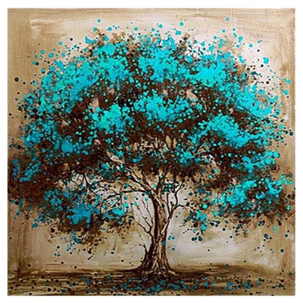 Дерево в бирюзовых тонах