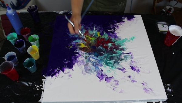 Приемы рисования акрилом