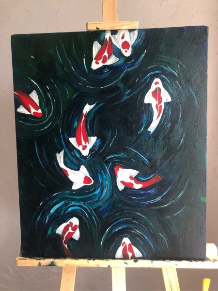 Картина металлическим акрилом