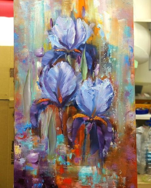 Олег Буйко ирисы картина