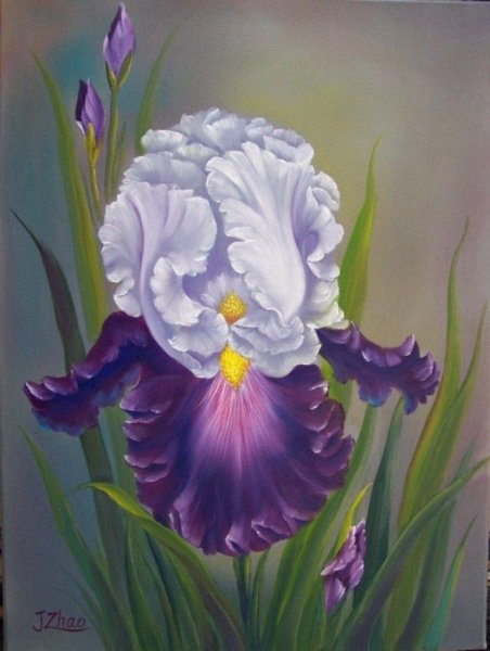 Ирис акриловыми красками