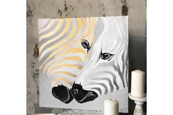 Зебра интерьерная живопись