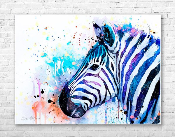 Зебра красками