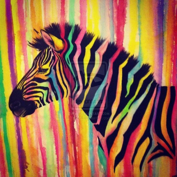 Зебра акрилом