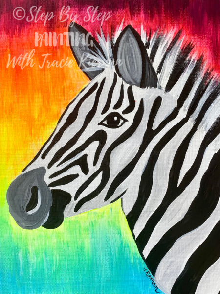 Зебра акрилом