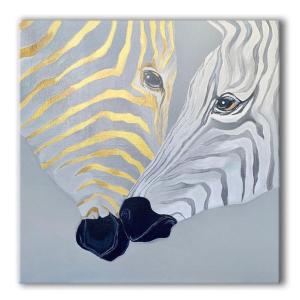 Зебра интерьерная живопись