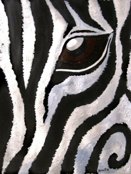Зебра акрилом