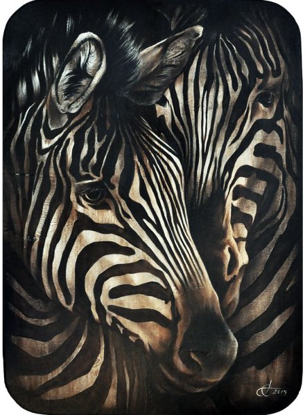 Граттаж Зебра