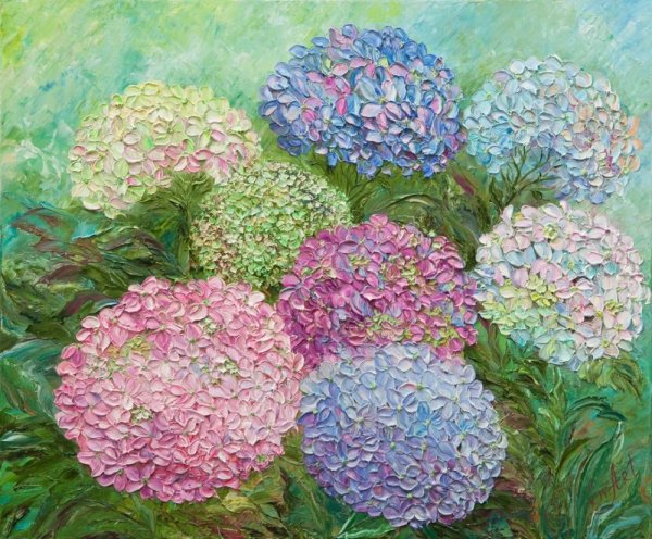 Гортензия живопись