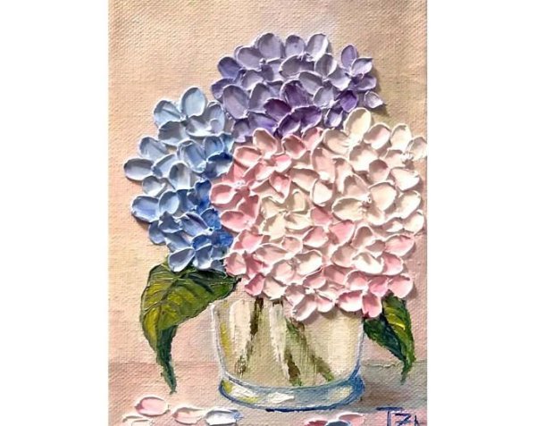 Рисуем гортензию акрилом