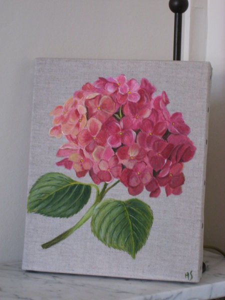 Гортензия картина акрилом
